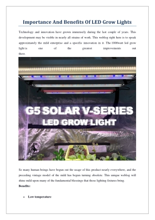 Importance And Benefits Of LED Grow Lights-converted