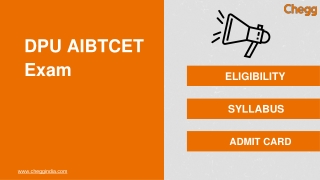 DPU AIBTCET Exam