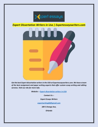 Expert Dissertation Writers in Usa | Expertessayswriters.com