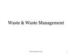 Waste Waste Management