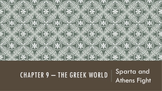 Chapter 9 – The Greek World