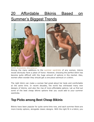 20 Affordable Bikinis Based on Summer’s Biggest Trends