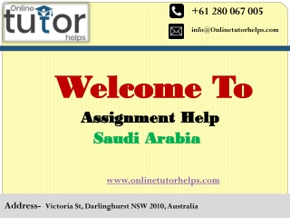 Assignment Help Saudi Arabia PPT