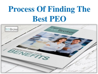 Process Of Finding The Best PEO