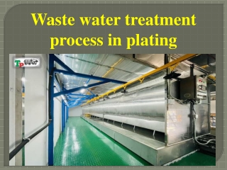 Waste water treatment process in plating