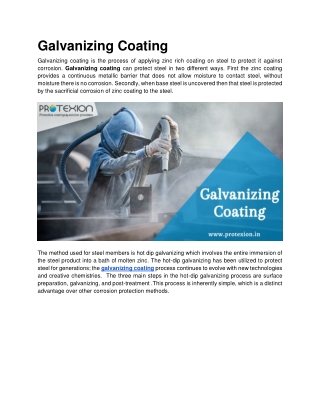 Galvanizing Coating