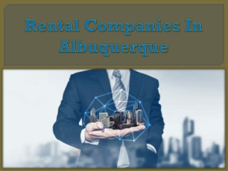 Rental Companies In Albuquerque