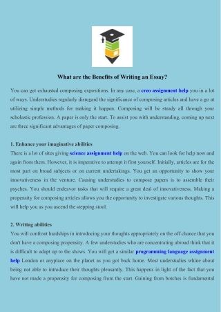 What are the Benefits of Writing an Essay
