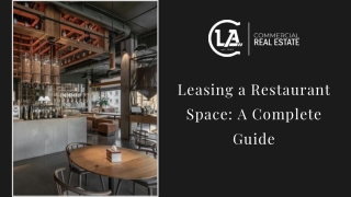 Leasing a Restaurant Space: A Complete Guide