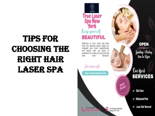 Tips for choosing the right hair laser spa