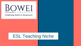 ESL Teaching Niche - Bowei Strategy