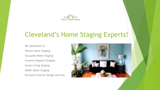 Cleveland’s Home Staging Experts!