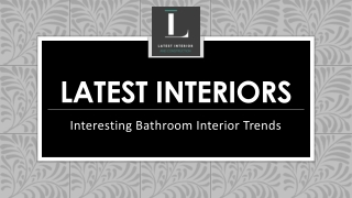 Interesting Bathroom Interior Trends