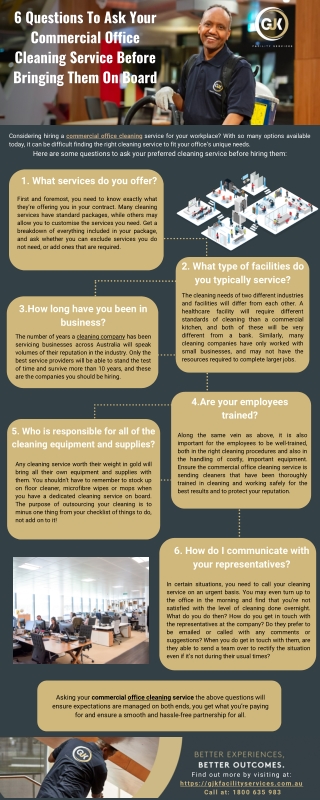6 Questions To Ask Your Commercial Office Cleaning Service Before Bringing Them On Board