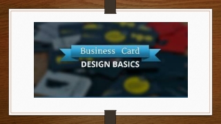 Business card design basics