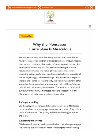 Why the Montessori Curriculum Is Miraculous
