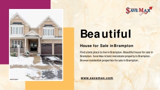 Beautiful House for Sale in Brampton - Save Max