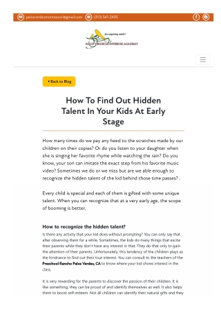 Find Out Hidden Talent In Your Kids At Early Stage