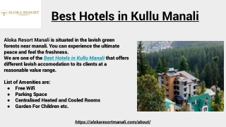 Best Hotels in Kullu Manali