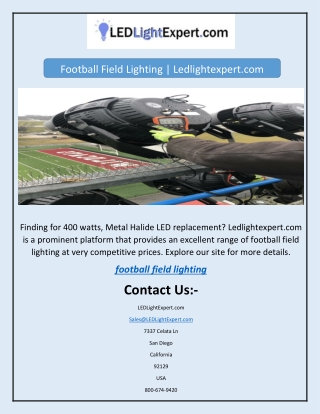 Football Field Lighting | Ledlightexpert.com