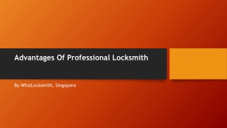 Advantages Of Professional Locksmith