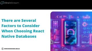 There are Several Factors to Consider When Choosing React Native Databases
