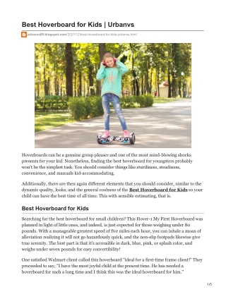 Best Hoverboard for Kids