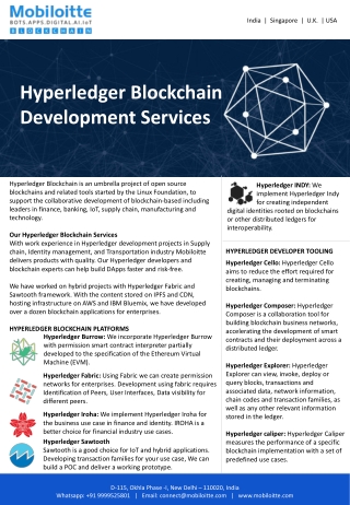 Hyperledger-Blockchain-Development - Mobiloitte