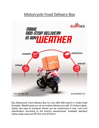 Motorcycle Food Delivery Box