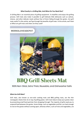 What Exactly Is a Grilling Mat, And When Do You Need One?