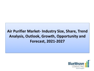 Air Purifier Market Growth Trends 2021