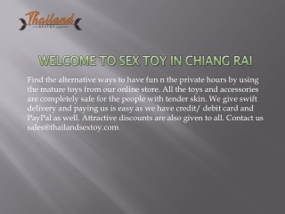 Buy Exclusive Adult Sex Toys In Chiang Rai