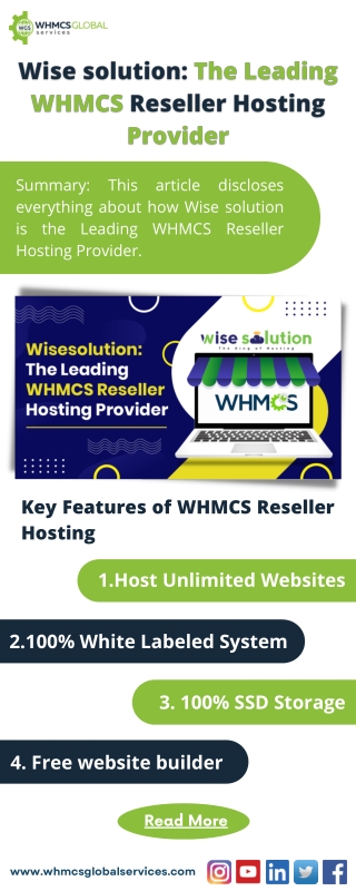 Wise solution The Leading WHMCS Reseller Hosting Provider