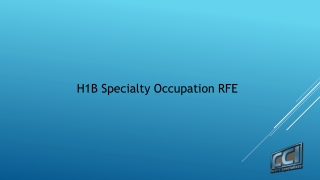 H1B Specialty Occupation RFE