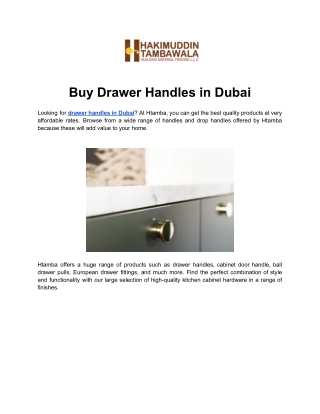 Buy Drawer Handles in Dubai