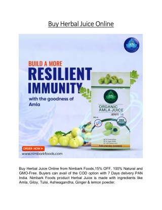 Buy Herbal Juice Online