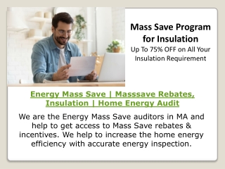 Energy Mass Save | Masssave Rebates, Insulation | Home Energy Audit