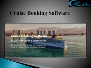 Cruise Booking Software