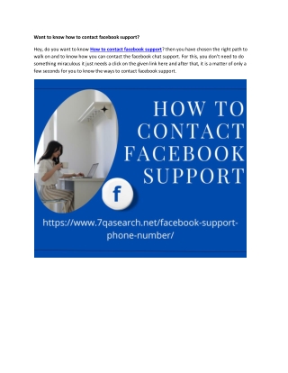 Want to know how to contact facebook support?