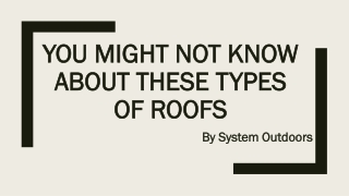 You Might Not Know About These Types Of Roofs