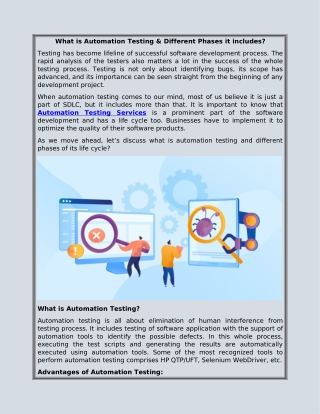 What is Automation Testing & Different Phases it Includes