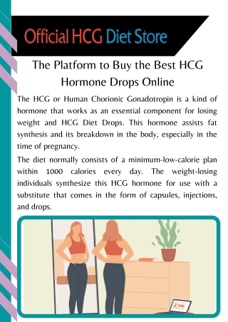 The Platform To Buy The Best HCG Hormone Drops Online