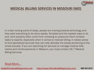 Medical Billing Services in Missouri (MO)