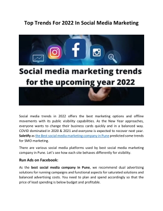 Top Trends For 2022 In Social Media Marketing - Saletify