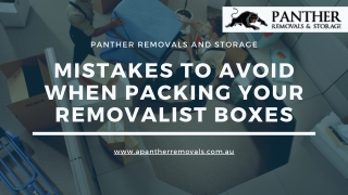 MISTAKES TO AVOID WHEN PACKING YOUR REMOVALIST BOXES