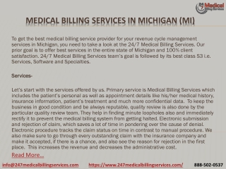Medical Billing Services In Michigan (MI) PDF