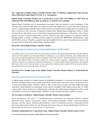 Digital Pump Controller Market