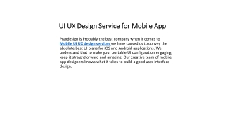 UI UX Design Service for Mobile App