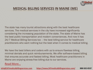 Medical Billing Services in Maine (ME) PDF