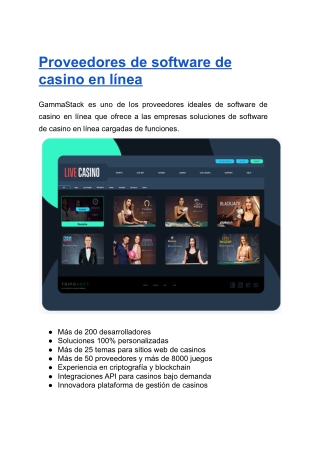 Fournisseurs De Logiciels De Casino En Ligne